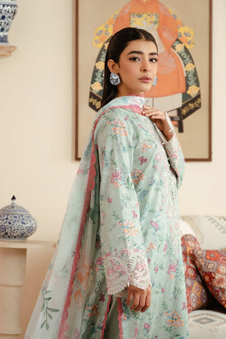 01-Aruna | 3PC Unstitched Lawn Suit Malina By Afrozeh
