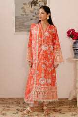 02-Azlin | 3PC Unstitched Lawn Suit Malina By Afrozeh