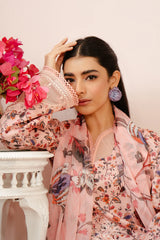 03-Calen | 3PC Unstitched Lawn Suit Malina By Afrozeh