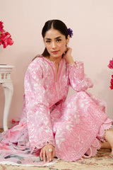 07-Ezra | 3PC Unstitched Lawn Suit Malina By Afrozeh