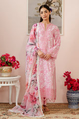 07-Ezra | 3PC Unstitched Lawn Suit Malina By Afrozeh