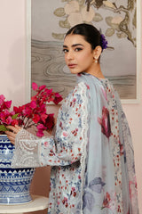 09-Evora | 3PC Unstitched Lawn Suit Malina By Afrozeh