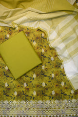 3-PC Unstitched Printed Lawn | P-1