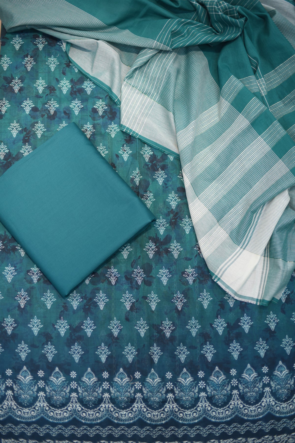 3-PC Unstitched Printed Lawn | P-4