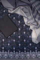 3-PC Unstitched Printed Lawn | P-6