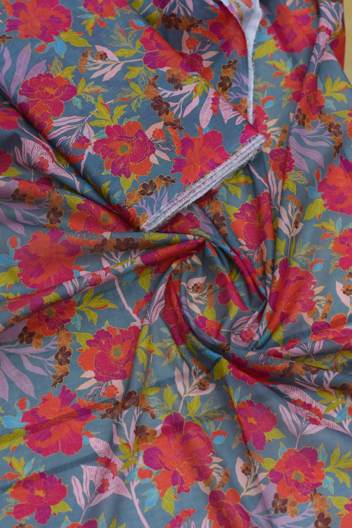 2-PC Unstitched Printed Lawn Full Suit | 03