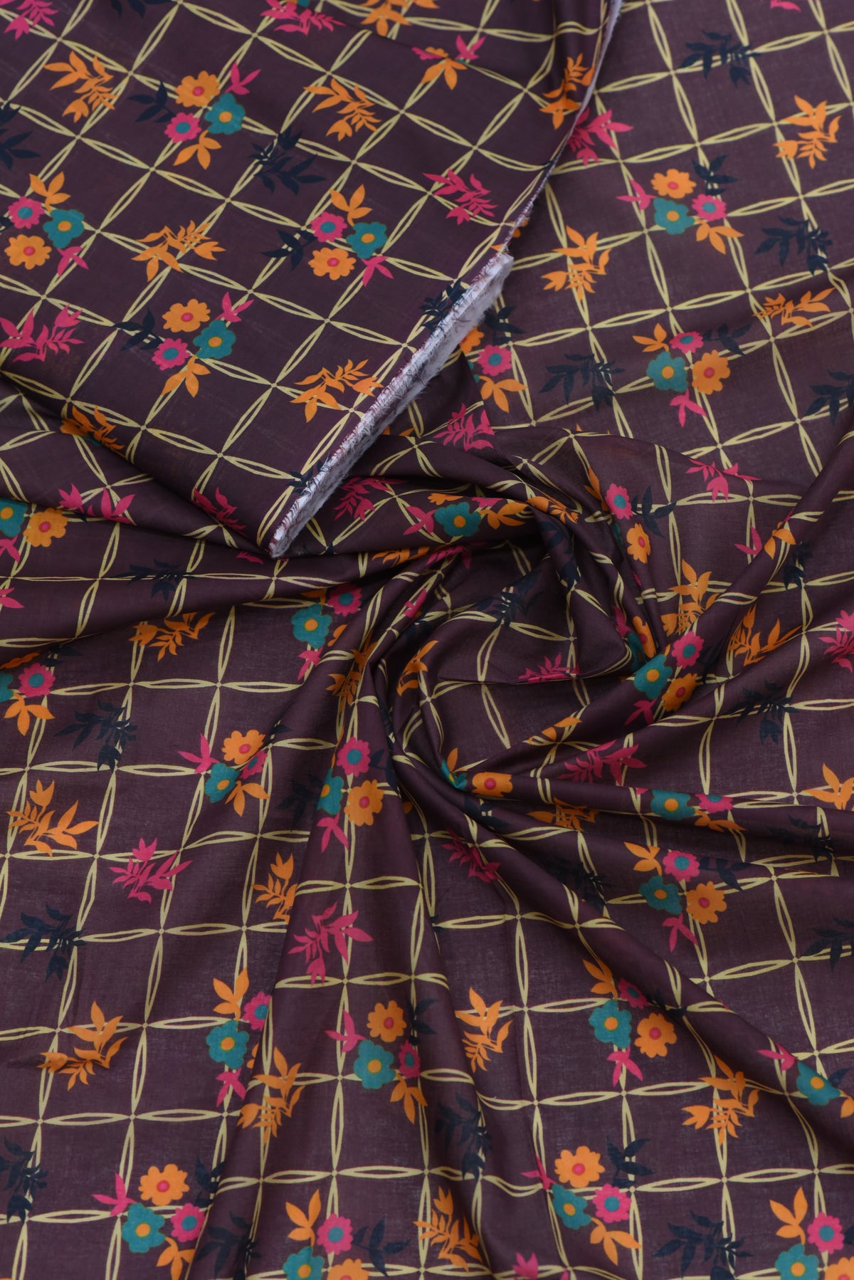 2-PC Unstitched Printed Lawn Full Suit | 07