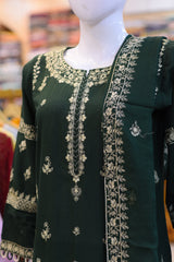 3-PC Stitched Suit With Farshi Shalwar | S1