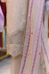 3-PC Stitched Suit With Farshi Shalwar | S2
