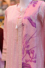 3-PC Stitched Suit With Farshi Shalwar | S3