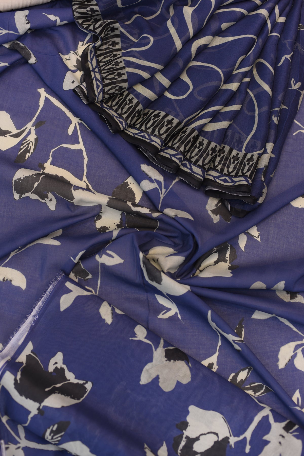 3-PC Unstitched Printed Over All Lawn With Chiffon Dupatta | P-03