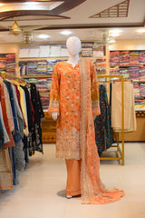 3-PC Stitched Sada Bahar Embroidered Printed Suit | S-03
