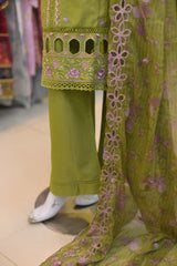 3-PC Stitched Embroidered Lawn Ready To wear | S-02