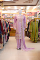 3-PC Stitched Embroidered Lawn Ready To wear | S-05