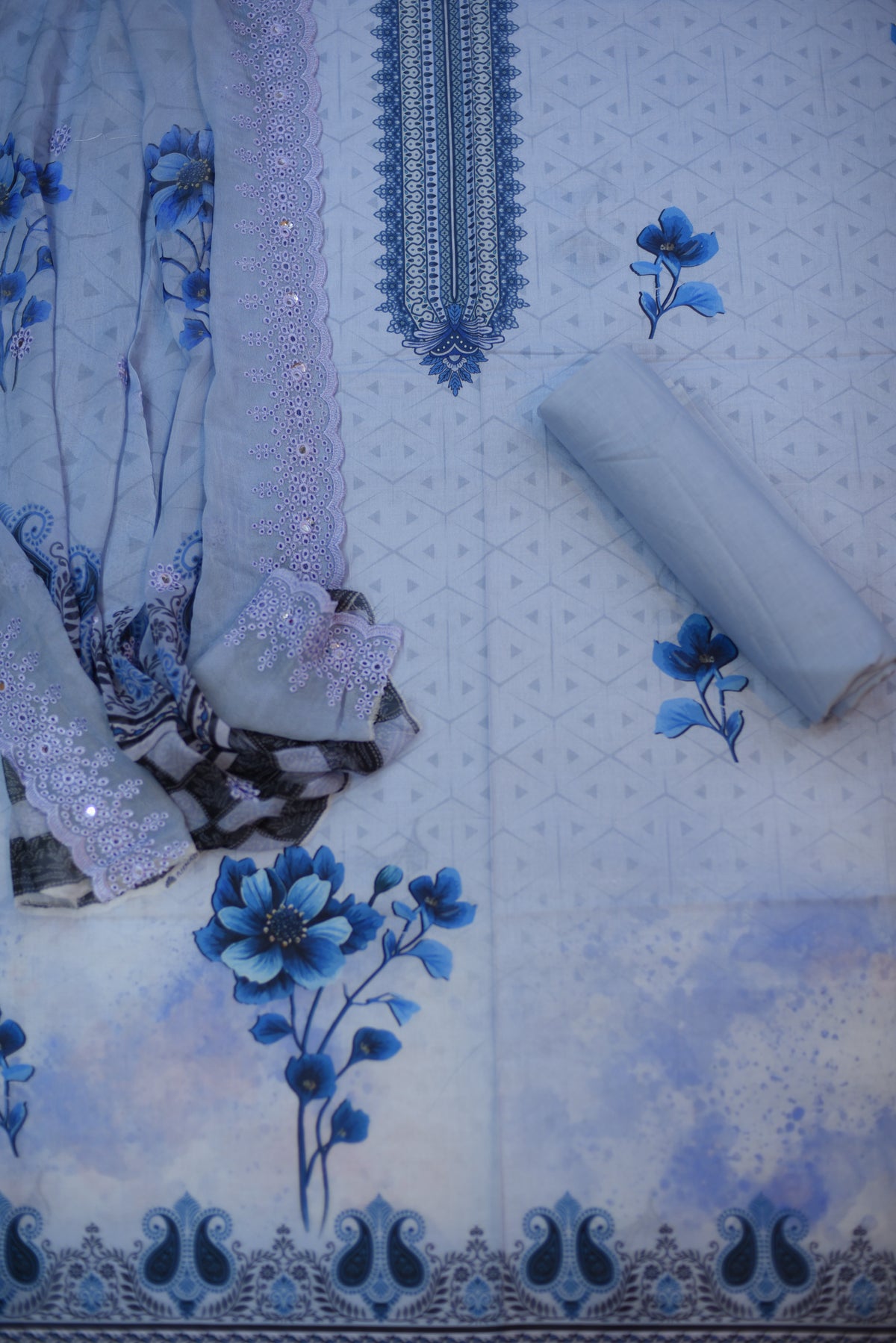 3-PC Unstitched Digital Printed Lawn | DP-2
