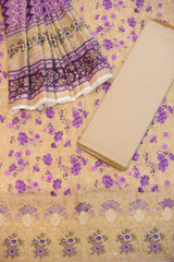 3-PC Unstitched Embroidered Lawn With Embroidered Dupatta | EL-3