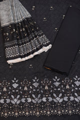 3-PC Unstitched Embroidered Lawn With Embroidered Dupatta | EL-4