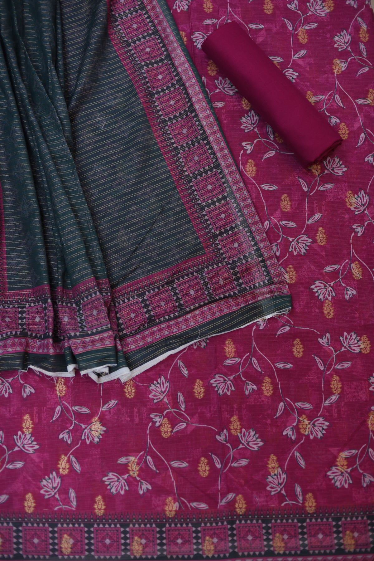 3-PC Unstitched Digital Printed Lawn | D16