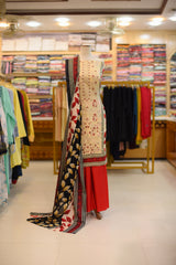 3-PC Embroidered Lawn With Sequence Lawn Dupatta | S-7