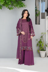 4-PC Unstitched Laser Cutwork Chambali By wania |  WL-239