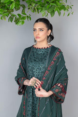 4-PC Unstitched Laser Cutwork Chambali By wania | WL-235