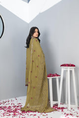4-PC Unstitched Laser Cutwork Chambali By wania | WL-233