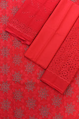 3-PC Unstitched Embroidered Lawn Suit | EM-1