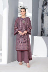 4-PC Unstitched Laser Cutwork Chambali By wania | WL-236