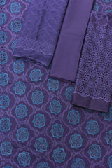 3-PC Unstitched Embroidered Lawn Suit | EM-7