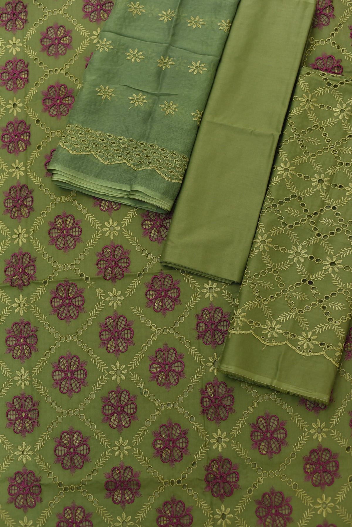 3-PC Unstitched Embroidered Lawn Suit | EM-10