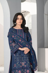 4-PC Unstitched Laser Cutwork Chambali By wania |  WL-237