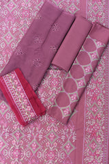 3-PC Unstitched Embroidered Lawn With Bamber Crinkle Dupatta | BC-6
