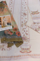 3-PC Unstitched Embroidered Lawn Suit Sunday Bloom By Tana Bana |  SE - 04