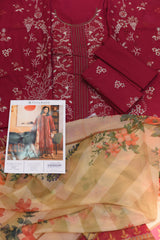 3-PC Unstitched Embroidered Lawn Suit Sunday Bloom By Tana Bana | SE - 03