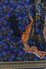 3-PC Unstitched Printed Lawn Suit Chiffon Dupatta | PC-2