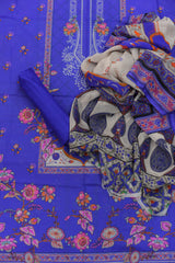 3-PC Unstitched Printed Lawn Suit Chiffon Dupatta | PC-6