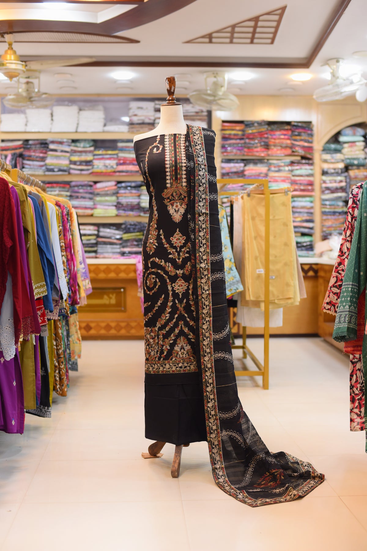 3-PC Unstitched Embroidered Lawn | BN-2