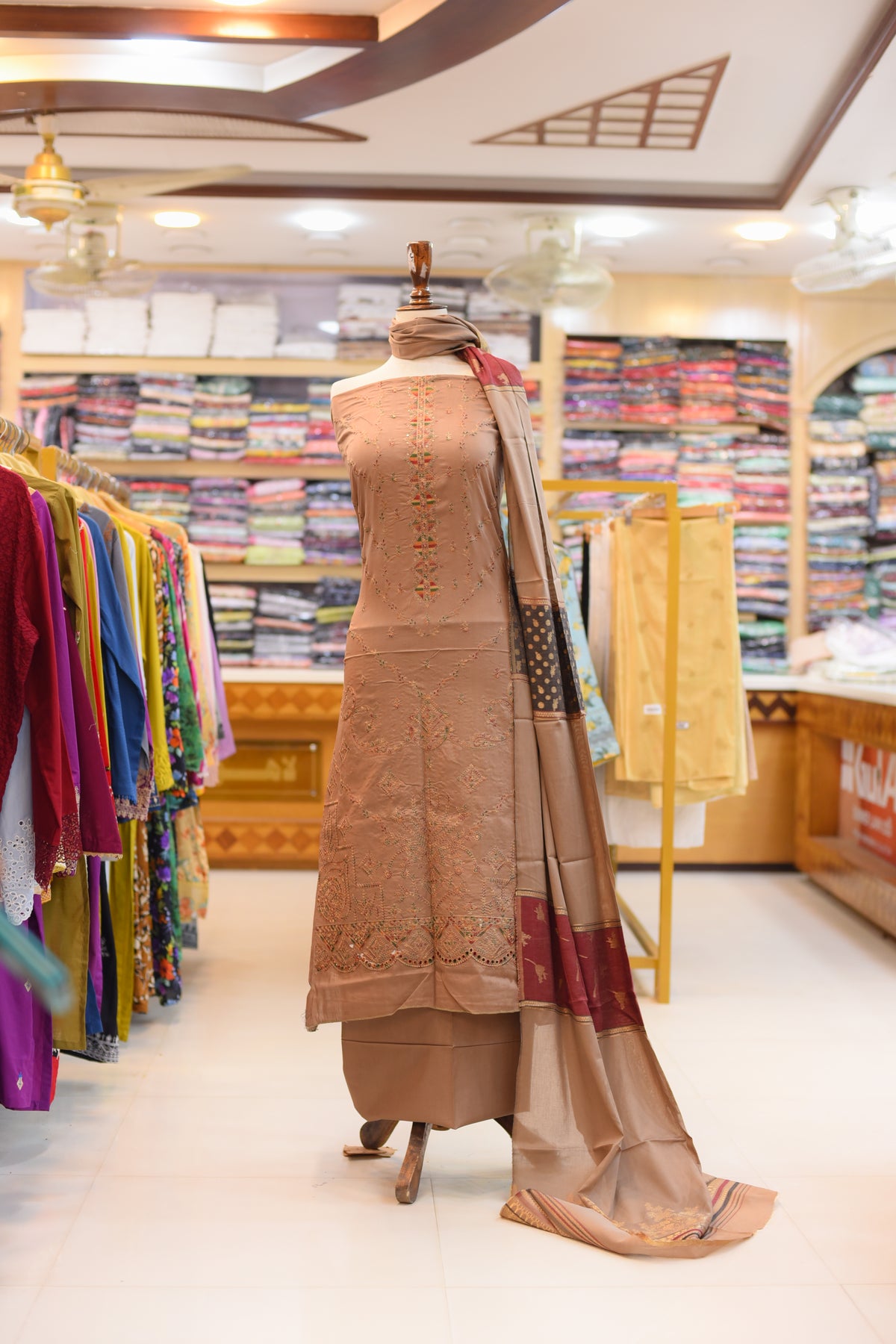 3-PC Unstitched Embroidered Lawn | BN-7
