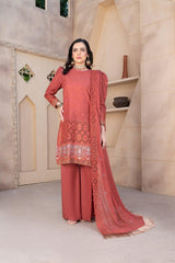 3-PC Unstitched Embroidery Sequence By Wania |  WL-252
