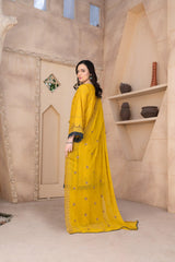3-PC Unstitched Embroidery Sequence By Wania | WL-257