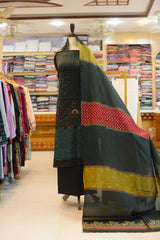 3-PC Unstitched Embroidered Lawn With Printed Banarsi & Jacquard Dupatta | BJ-4