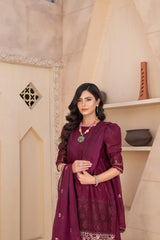 3-PC Unstitched Embroidery Sequence By Wania | WL-256