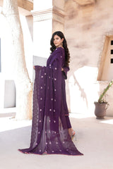 3-PC Unstitched Embroidery Sequence By Wania | WL-258