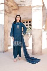 3-PC Unstitched Embroidery Sequence By Wania | WL-259