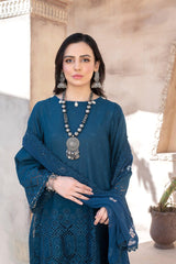 3-PC Unstitched Embroidery Sequence By Wania | WL-259