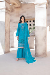 3-PC Unstitched Embroidery Sequence By Wania | WL-254