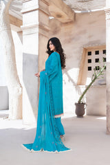 3-PC Unstitched Embroidery Sequence By Wania | WL-254