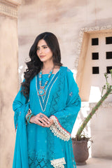 3-PC Unstitched Embroidery Sequence By Wania | WL-254