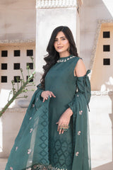 3-PC Unstitched Embroidery Sequence By Wania | WL-251