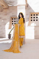 4-PC Unstitched Laser Cutwork Chambali By wania | WL-263